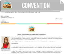 BEMA Convention 2022 Keynote Speaker BEMA Convention 2022 Keynote Speaker