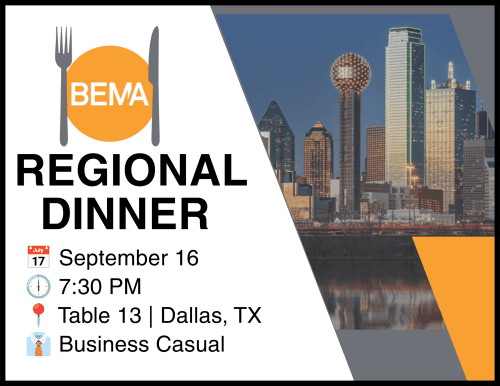BEMA Q3 2026 Regional Dinner